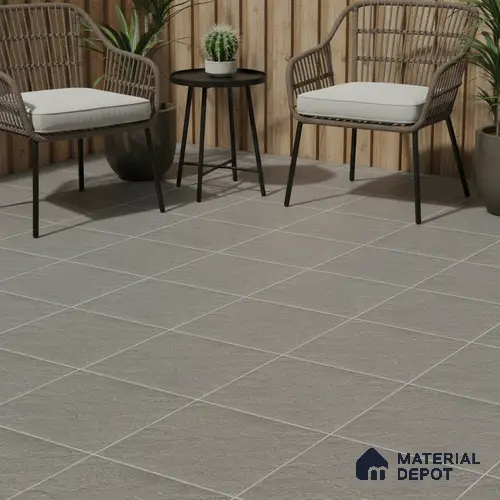 Stone Look Floor Tile TL 09367 E | Matte Finish 16 x 16 inch Vitrified Tile - 12 mm | Suitable For Kitchen, Bathroom, Bedroom & Office | Pattern Alignment May Vary | 2-3 mm Spacer is Mandatory