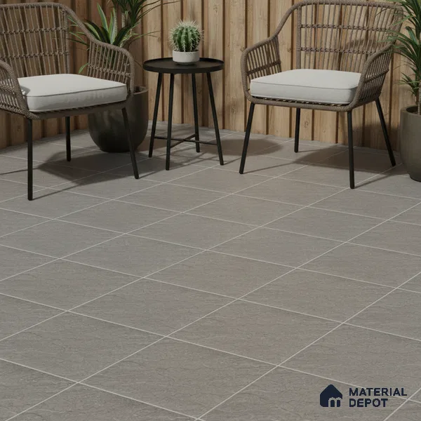 Stone Look Floor Tile TL 09367 E | Matte Finish 16 x 16 inch Vitrified Tile - 12 mm | Suitable For Kitchen, Bathroom, Bedroom & Office | Pattern Alignment May Vary | 2-3 mm Spacer is Mandatory