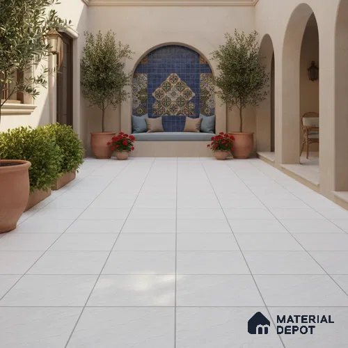 Stone Look Floor Tile TL 09367 F | Matte Finish 16 x 16 inch Vitrified Tile - 12 mm | Suitable For Kitchen, Bathroom, Bedroom & Office | Pattern Alignment May Vary | 2-3 mm Spacer is Mandatory