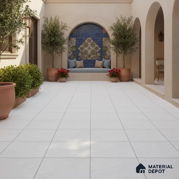 Stone Look Floor Tile TL 09367 F | Matte Finish 16 x 16 inch Vitrified Tile - 12 mm | Suitable For Kitchen, Bathroom, Bedroom & Office | Pattern Alignment May Vary | 2-3 mm Spacer is Mandatory