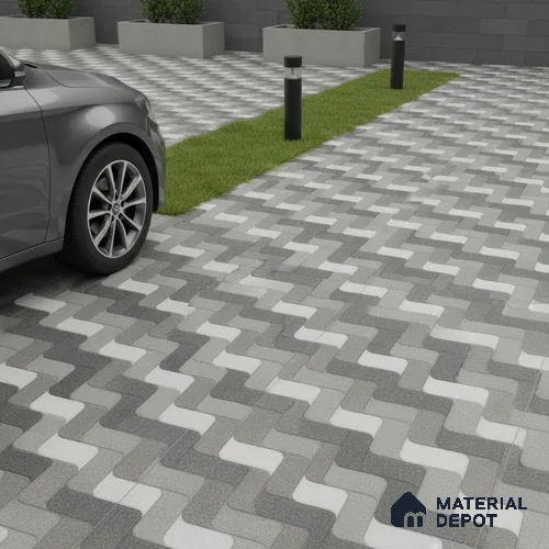 Patterned Look Floor Tile TL 09369 | Matte Finish 16 x 16 inch Vitrified Tile - 12 mm | Suitable For Kitchen, Bathroom, Bedroom & Office | Pattern Alignment May Vary | 2-3 mm Spacer is Mandatory