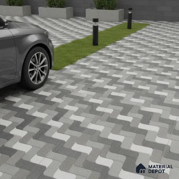 Patterned Look Floor Tile TL 09369 | Matte Finish 16 x 16 inch Vitrified Tile - 12 mm | Suitable For Kitchen, Bathroom, Bedroom & Office | Pattern Alignment May Vary | 2-3 mm Spacer is Mandatory