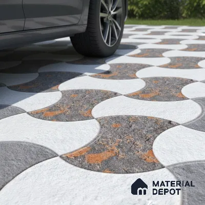 Patterned Look Floor Tile TL 09371 | Matte Finish 16 x 16 inch Vitrified Tile - 12 mm | Suitable For Kitchen, Bathroom, Bedroom & Office | Pattern Alignment May Vary | 2-3 mm Spacer is Mandatory