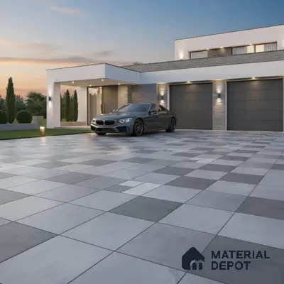 Stone Look Floor Tile TL 09372 | Matte Finish 16 x 16 inch Vitrified Tile - 12 mm | Suitable For Kitchen, Bathroom, Bedroom & Office | Pattern Alignment May Vary | 2-3 mm Spacer is Mandatory