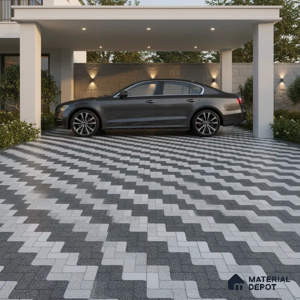 Patterned Look Floor Tile TL 09378 C | Matte Finish 16 x 16 inch Vitrified Tile - 12 mm | Suitable For Kitchen, Bathroom, Bedroom & Office | Pattern Alignment May Vary | 2-3 mm Spacer is Mandatory