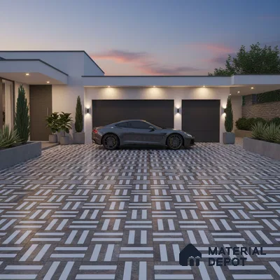 Patterned Look Floor Tile TL 09379 | Matte Finish 16 x 16 inch Vitrified Tile - 12 mm | Suitable For Kitchen, Bathroom, Bedroom & Office | Pattern Alignment May Vary | 2-3 mm Spacer is Mandatory