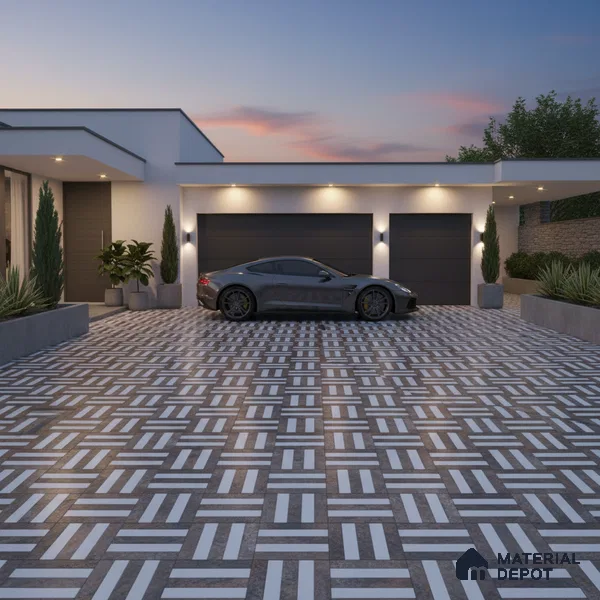 Patterned Look Floor Tile TL 09379 | Matte Finish 16 x 16 inch Vitrified Tile - 12 mm | Suitable For Kitchen, Bathroom, Bedroom & Office | Pattern Alignment May Vary | 2-3 mm Spacer is Mandatory