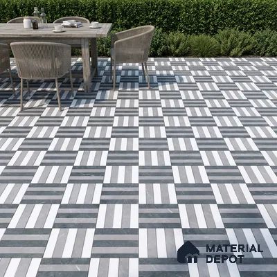 Patterned Look Floor Tile TL 09380 | Matte Finish 16 x 16 inch Vitrified Tile - 12 mm | Suitable For Kitchen, Bathroom, Bedroom & Office | Pattern Alignment May Vary | 2-3 mm Spacer is Mandatory