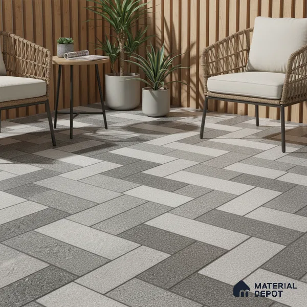 Stone Look Floor Tile TL 09381 | Matte Finish 16 x 16 inch Vitrified Tile - 12 mm | Suitable For Kitchen, Bathroom, Bedroom & Office | Pattern Alignment May Vary | 2-3 mm Spacer is Mandatory