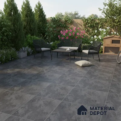 Stone Look Floor Tile TL 09385 B | Matte Finish 16 x 16 inch Vitrified Tile - 12 mm | Suitable For Kitchen, Bathroom, Bedroom & Office | Pattern Alignment May Vary | 2-3 mm Spacer is Mandatory