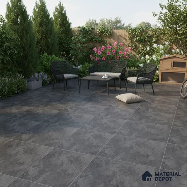 Stone Look Floor Tile TL 09385 B | Matte Finish 16 x 16 inch Vitrified Tile - 12 mm | Suitable For Kitchen, Bathroom, Bedroom & Office | Pattern Alignment May Vary | 2-3 mm Spacer is Mandatory