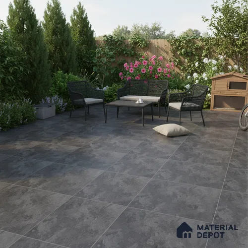 Stone Look Floor Tile TL 09385 B | Matte Finish 16 x 16 inch Vitrified Tile - 12 mm | Suitable For Kitchen, Bathroom, Bedroom & Office | Pattern Alignment May Vary | 2-3 mm Spacer is Mandatory