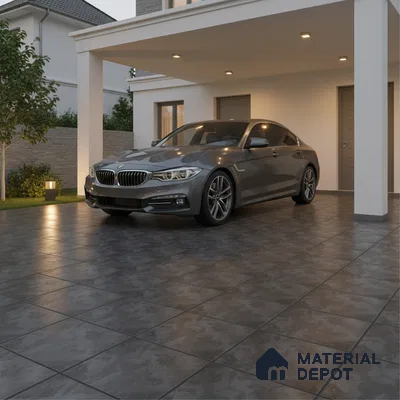 Stone Look Floor Tile TL 09385 B | Matte Finish 16 x 16 inch Vitrified Tile - 12 mm | Suitable For Kitchen, Bathroom, Bedroom & Office | Pattern Alignment May Vary | 2-3 mm Spacer is Mandatory