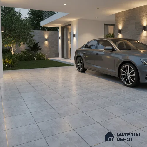 Stone Look Floor Tile TL 09385 C | Matte Finish 16 x 16 inch Vitrified Tile - 12 mm | Suitable For Kitchen, Bathroom, Bedroom & Office | Pattern Alignment May Vary | 2-3 mm Spacer is Mandatory