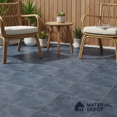 Stone Look Floor Tile TL 09385 | Matte Finish 16 x 16 inch Vitrified Tile - 12 mm | Suitable For Kitchen, Bathroom, Bedroom & Office | Pattern Alignment May Vary | 2-3 mm Spacer is Mandatory