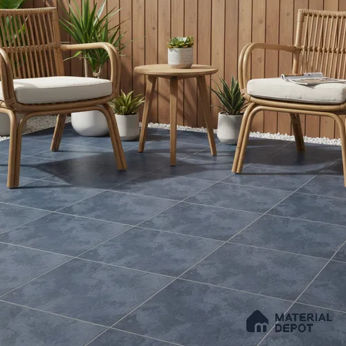 Stone Look Floor Tile TL 09385 | Matte Finish 16 x 16 inch Vitrified Tile - 12 mm | Suitable For Kitchen, Bathroom, Bedroom & Office | Pattern Alignment May Vary | 2-3 mm Spacer is Mandatory