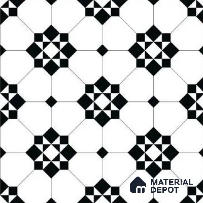 Moroccan Look Floor Tile TL 09386 | Matte Finish 16 x 16 inch Vitrified Tile - 12 mm | Suitable For Kitchen, Bathroom, Bedroom & Office | Pattern Alignment May Vary | 2-3 mm Spacer is Mandatory