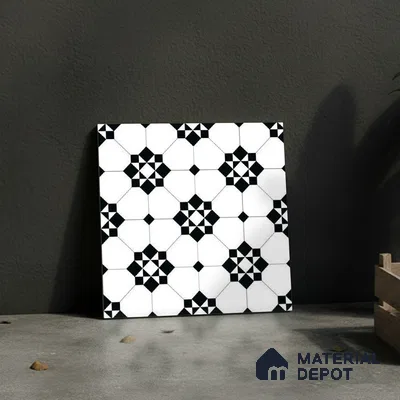 Moroccan Look Floor Tile TL 09386 | Matte Finish 16 x 16 inch Vitrified Tile - 12 mm | Suitable For Kitchen, Bathroom, Bedroom & Office | Pattern Alignment May Vary | 2-3 mm Spacer is Mandatory
