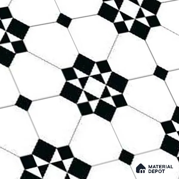Moroccan Look Floor Tile TL 09386 | Matte Finish 16 x 16 inch Vitrified Tile - 12 mm | Suitable For Kitchen, Bathroom, Bedroom & Office | Pattern Alignment May Vary | 2-3 mm Spacer is Mandatory