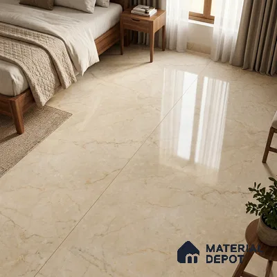 Marble Floor & Wall Tile TL 09387 Breccia Aurora 6 ft x 4 ft Carving Glossy Finish Vitrified Large Format Tile - 9 mm | Suitable for Living Room, Bedroom, Bathroom | Adhesive and Spacers Must be Used During Installation