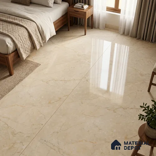 Marble Floor & Wall Tile TL 09387 Breccia Aurora 6 ft x 4 ft Carving Glossy Finish Vitrified Large Format Tile - 9 mm | Suitable for Living Room, Bedroom, Bathroom | Adhesive and Spacers Must be Used During Installation