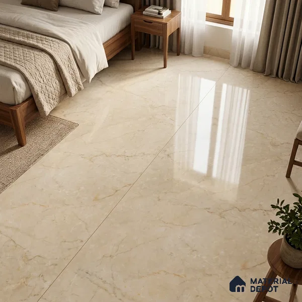 Marble Floor & Wall Tile TL 09387 Breccia Aurora 6 ft x 4 ft Carving Glossy Finish Vitrified Large Format Tile - 9 mm | Suitable for Living Room, Bedroom, Bathroom | Adhesive and Spacers Must be Used During Installation