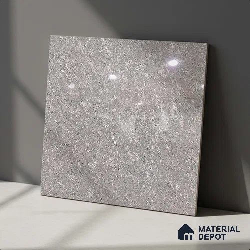 Stone Look Floor Tile TL 09389 | Glossy Finish 2 ft x 2 ft Vitrified Tile - 8 mm | Suitable For Kitchen, Bathroom, Bedroom & Office