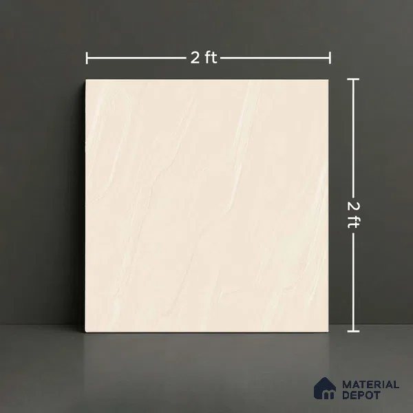 Stone Look Floor Tile TL 09391 | Glossy Finish 2 ft x 2 ft Vitrified Tile - 9 mm | Suitable For Kitchen, Bathroom, Bedroom & Office