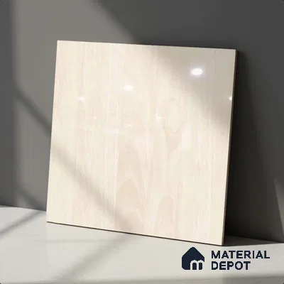 Wood Look Floor Tile TL 09393 | Glossy Finish 2 ft x 2 ft Vitrified Tile - 9 mm | Suitable For Kitchen, Bathroom, Bedroom & Office