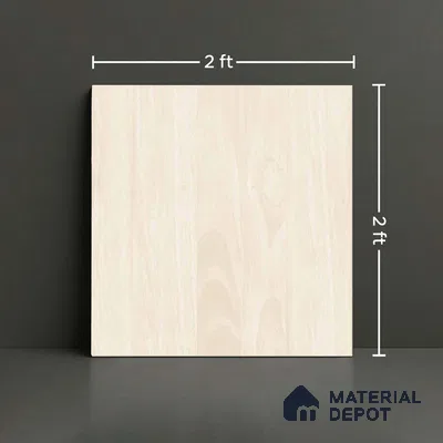 Wood Look Floor Tile TL 09393 | Glossy Finish 2 ft x 2 ft Vitrified Tile - 9 mm | Suitable For Kitchen, Bathroom, Bedroom & Office