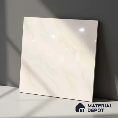 Stone Look Floor Tile TL 09395 | Glossy Finish 2 ft x 2 ft Vitrified Tile - 7 mm | Suitable For Kitchen, Bathroom, Bedroom & Office