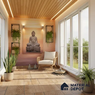 Moroccan Look Floor Tile TL 09397 | Matte Finish 2 ft x 2 ft Vitrified Tile - 12 mm | Suitable For Courtyard, Balcony, Corridor | Please Expect a Slight Variation of Pattern