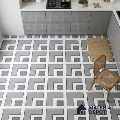 Moroccan Look Floor Tile TL 09399 | Matte Finish 2 ft x 2 ft Vitrified Tile - 12 mm | Suitable For Balcony, Bathroom, Dining Area | Please Expect a Slight Variation of Pattern