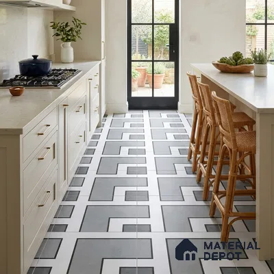 Moroccan Look Floor Tile TL 09399 | Matte Finish 2 ft x 2 ft Vitrified Tile - 12 mm | Suitable For Balcony, Bathroom, Dining Area | Please Expect a Slight Variation of Pattern