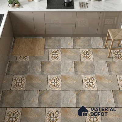 Stone Floor Tile TL 09400 B Canyon Oak 2 ft x 2 ft Matte Finish Anti Skid Vitrified Tile - 12 mm | Suitable for Balcony, Terrace & Coutyard