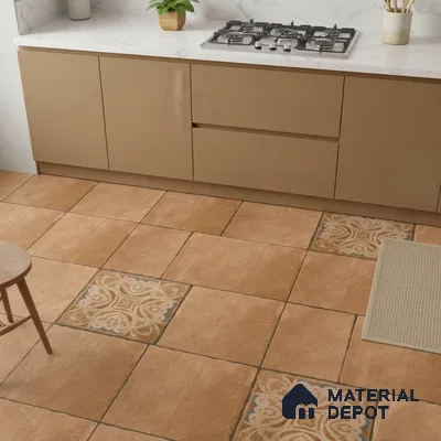 Stone Floor Tile TL 09400 C Lunar Stone 2 ft x 2 ft Matte Finish Anti Skid Vitrified Tile - 12 mm | Suitable for Balcony, Terrace & Coutyard