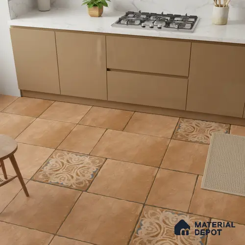 Stone Look Floor Tile TL 09400 C | Matte Finish 2 ft x 2 ft Vitrified Tile - 12 mm | Suitable For Kitchen, Bathroom, Bedroom & Office