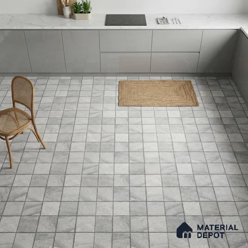 Stone Floor Tile TL 09401 B Frost Stone 2 ft x 2 ft Matte Finish Anti Skid Vitrified Tile - 12 mm | Suitable for Balcony, Terrace & Coutyard