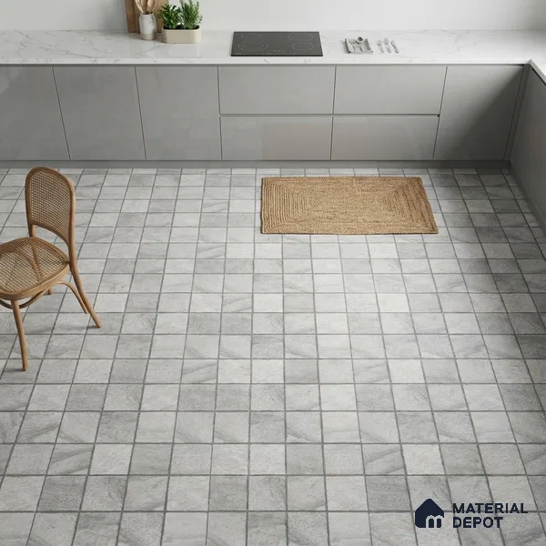 Stone Floor Tile TL 09401 B Frost Stone 2 ft x 2 ft Matte Finish Anti Skid Vitrified Tile - 12 mm | Suitable for Balcony, Terrace & Coutyard