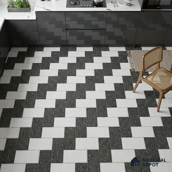 Stone Look Floor Tile TL 09402 | Matte Finish 2 ft x 2 ft Vitrified Tile - 12 mm | Suitable For Kitchen, Bathroom & Dining Area | Please Expect a Slight Variation of Pattern