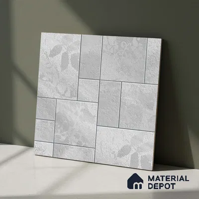 Stone Floor Tile TL 09404 B Mist Quartz 2 ft x 2 ft Matte Finish Anti Skid Vitrified Tile - 12 mm | Suitable for Balcony, Terrace & Coutyard