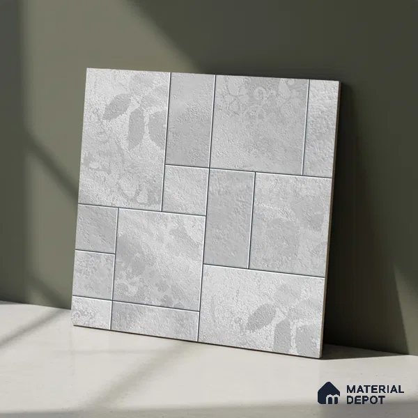 Stone Floor Tile TL 09404 B Mist Quartz 2 ft x 2 ft Matte Finish Anti Skid Vitrified Tile - 12 mm | Suitable for Balcony, Terrace & Coutyard