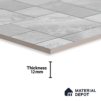 Stone Floor Tile TL 09404 B Mist Quartz 2 ft x 2 ft Matte Finish Anti Skid Vitrified Tile - 12 mm | Suitable for Balcony, Terrace & Coutyard