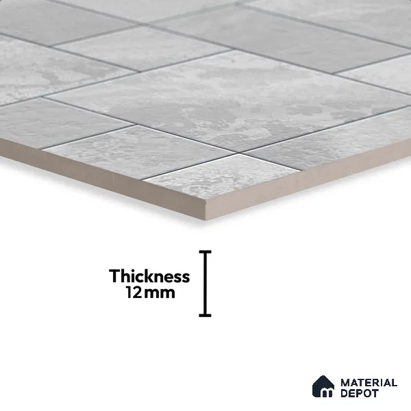 Stone Floor Tile TL 09404 B Mist Quartz 2 ft x 2 ft Matte Finish Anti Skid Vitrified Tile - 12 mm | Suitable for Balcony, Terrace & Coutyard