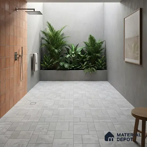 Stone Floor Tile TL 09404 B | Matte Finish 2 ft x 2 ft Vitrified Tile - 12 mm | Suitable For Kitchen, Bathroom, Bedroom & Office