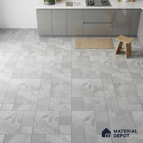 Stone Floor Tile TL 09404 B Mist Quartz 2 ft x 2 ft Matte Finish Anti Skid Vitrified Tile - 12 mm | Suitable for Balcony, Terrace & Coutyard