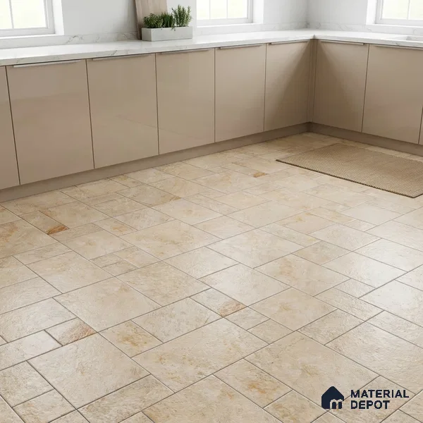 Stone Floor Tile TL 09404 C Canyon Oak 2 ft x 2 ft Matte Finish Anti Skid Vitrified Tile - 12 mm | Suitable for Balcony, Terrace & Coutyard
