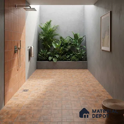 Stone Floor Tile TL 09404 D Umber Ridge 2 ft x 2 ft Matte Finish Anti Skid Vitrified Tile - 12 mm | Suitable for Balcony, Terrace & Coutyard