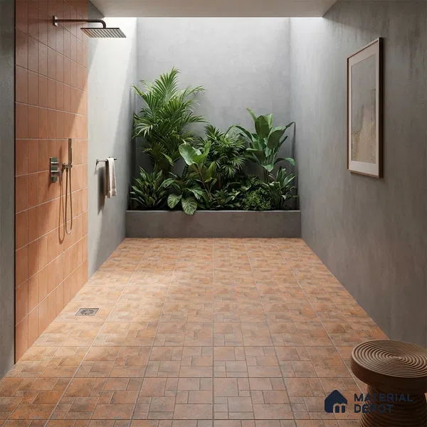 Stone Floor Tile TL 09404 D Umber Ridge 2 ft x 2 ft Matte Finish Anti Skid Vitrified Tile - 12 mm | Suitable for Balcony, Terrace & Coutyard