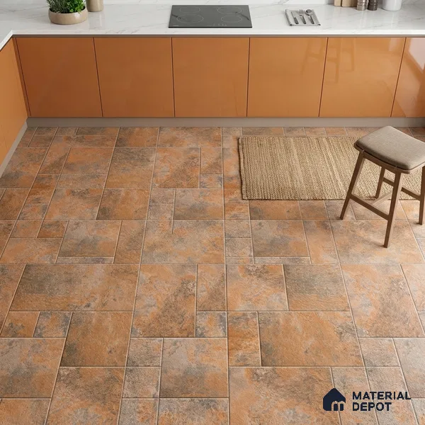 Stone Floor Tile TL 09404 D Umber Ridge 2 ft x 2 ft Matte Finish Anti Skid Vitrified Tile - 12 mm | Suitable for Balcony, Terrace & Coutyard